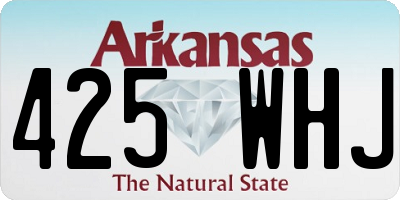 AR license plate 425WHJ