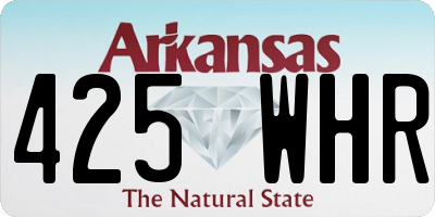 AR license plate 425WHR