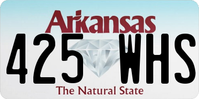 AR license plate 425WHS