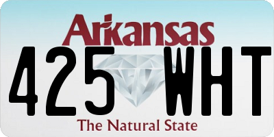 AR license plate 425WHT