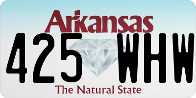 AR license plate 425WHW