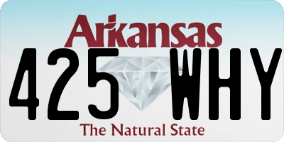 AR license plate 425WHY