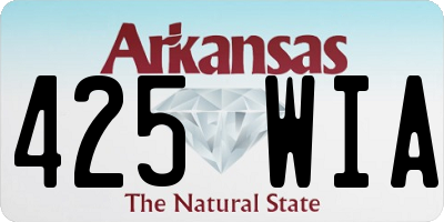 AR license plate 425WIA