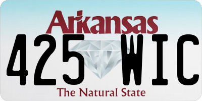 AR license plate 425WIC