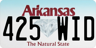 AR license plate 425WID