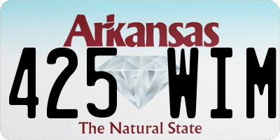 AR license plate 425WIM