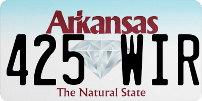 AR license plate 425WIR