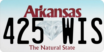 AR license plate 425WIS