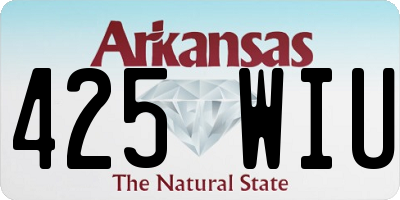 AR license plate 425WIU