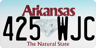 AR license plate 425WJC