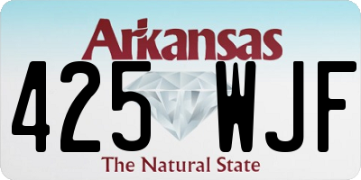 AR license plate 425WJF