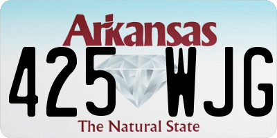 AR license plate 425WJG