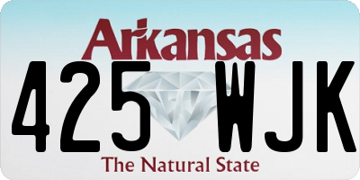 AR license plate 425WJK