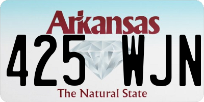 AR license plate 425WJN