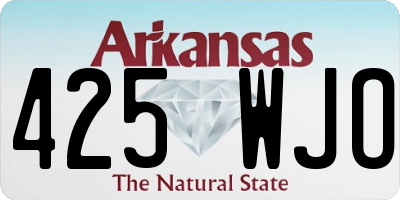 AR license plate 425WJO