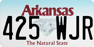 AR license plate 425WJR