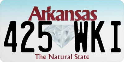 AR license plate 425WKI