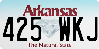 AR license plate 425WKJ