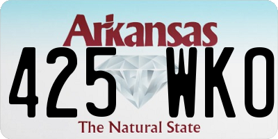 AR license plate 425WKO
