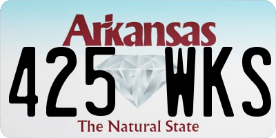 AR license plate 425WKS