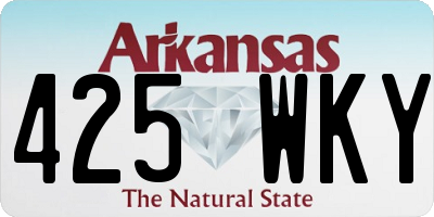 AR license plate 425WKY