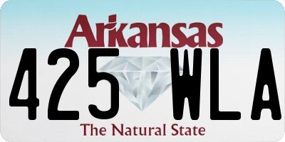 AR license plate 425WLA