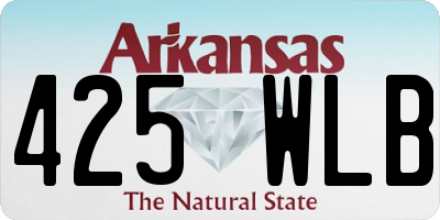 AR license plate 425WLB