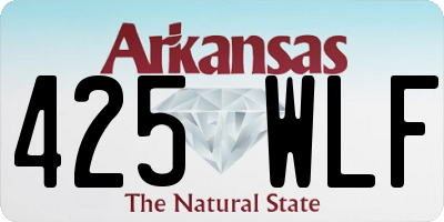 AR license plate 425WLF