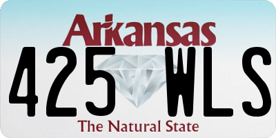 AR license plate 425WLS