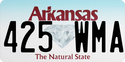 AR license plate 425WMA