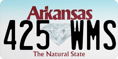 AR license plate 425WMS