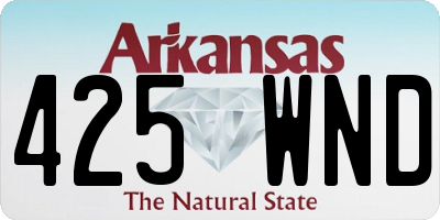 AR license plate 425WND