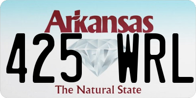 AR license plate 425WRL