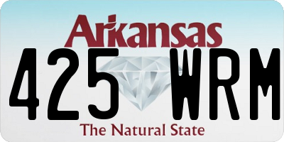 AR license plate 425WRM
