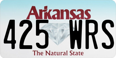AR license plate 425WRS