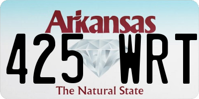 AR license plate 425WRT