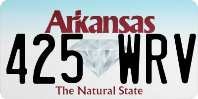 AR license plate 425WRV