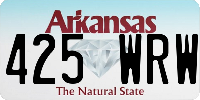 AR license plate 425WRW