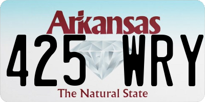 AR license plate 425WRY
