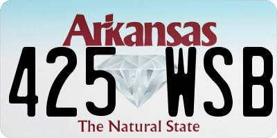 AR license plate 425WSB