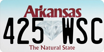 AR license plate 425WSC