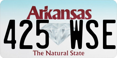 AR license plate 425WSE