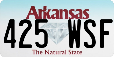 AR license plate 425WSF