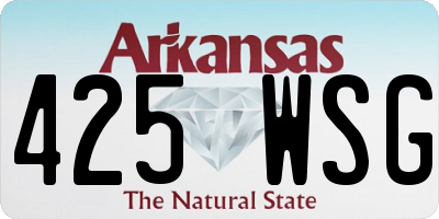 AR license plate 425WSG