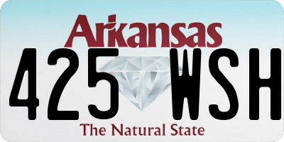 AR license plate 425WSH