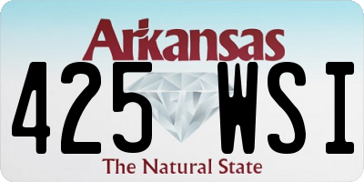 AR license plate 425WSI