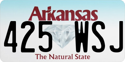 AR license plate 425WSJ
