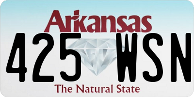 AR license plate 425WSN