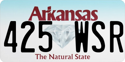 AR license plate 425WSR