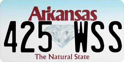 AR license plate 425WSS